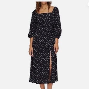 Sanctuary Black Floral Midi Dress